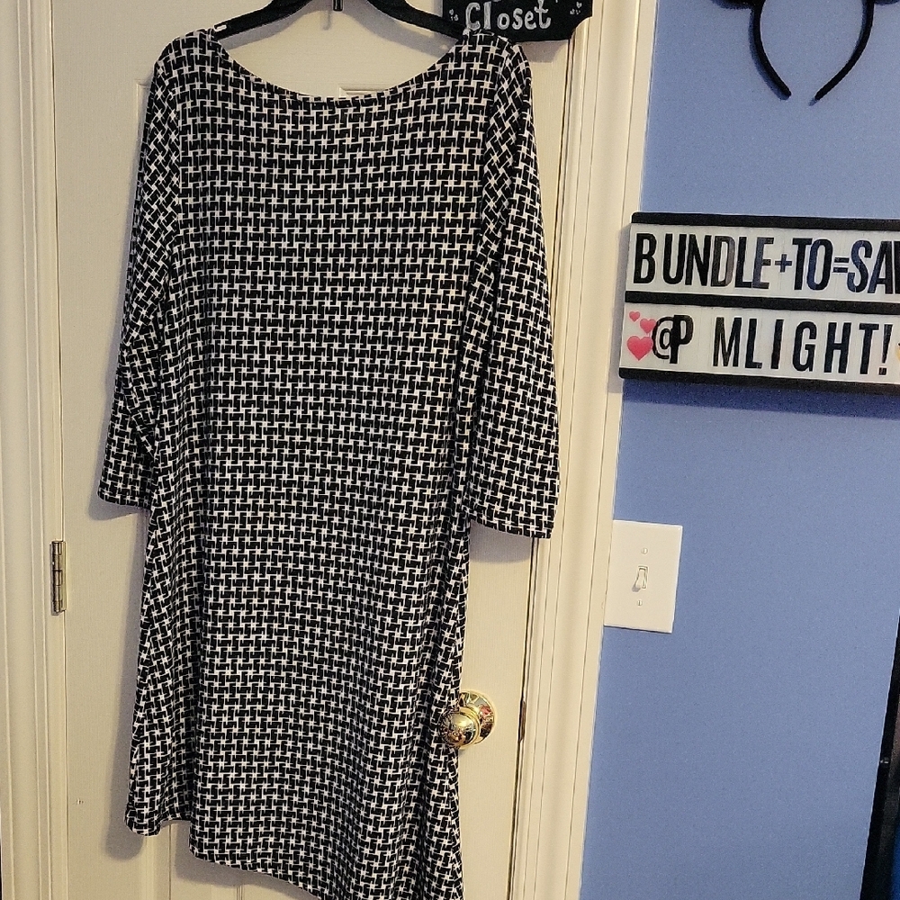 Reborn Dress XL Black White High Low Bottom - Picture 4 of 5